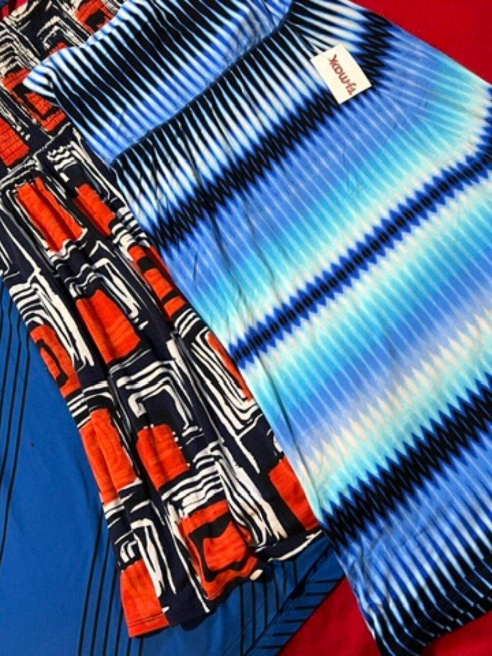 Womens Skirt Lot 3 Cynthia Rowley PS Alpine Design M West Go L Blue Geometric